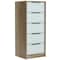 Tuhome Kaia 5 Drawer Dresser, Vertical Dresser, White/Pine CBC4764 - alternate 7